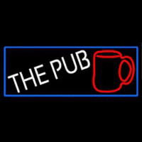 Pub And Beer Mug With Blue Border Neontábla