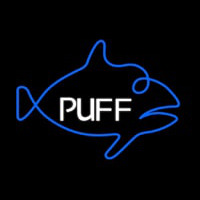 Puff Blue Fish Neontábla