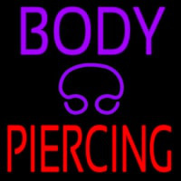 Purple Body Piercing Neontábla