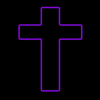 Purple Christian Cross Neontábla