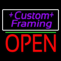 Purple Custom Framing With Open 1 Neontábla