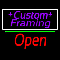 Purple Custom Framing With Open 2 Neontábla