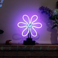 Purple Daisy Desktop Neontábla