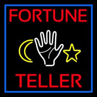 Purple Fortune Teller With Logo Neontábla