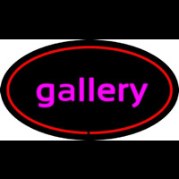 Purple Gallery Red Oval Neontábla
