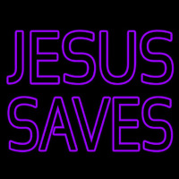 Purple Jesus Saves Neontábla