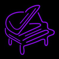 Purple Piano Neontábla