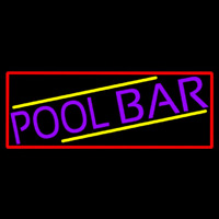 Purple Pool Bar With Red Border Neontábla