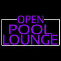 Purple Pool Lounge With White Border Neontábla