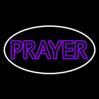 Purple Prayer With Border Neontábla