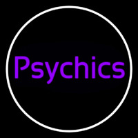 Purple Psychics With Circle Neontábla