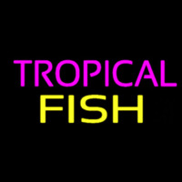 Purple Tropical Yellow Fish Neontábla