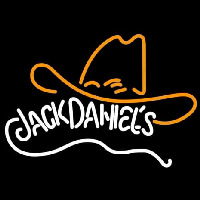 Rare Jack Daniels Whiskey Cowboy Hat Neontábla