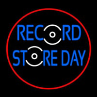Record Store Day Block Red Border Neontábla