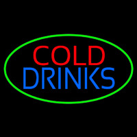 Rectangle Cold Drinks Neontábla