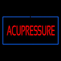 Red Acupressure Blue Border Neontábla