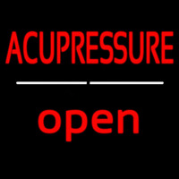Red Acupressure Open White Line Neontábla