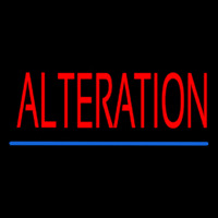 Red Alteration Blue Underline Neontábla