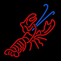 Red And Blue Lobster Logo Neontábla