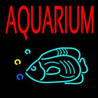 Red Aquarium Fish Logo Neontábla