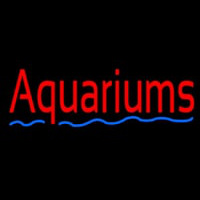 Red Aquariums Blue Line Neontábla