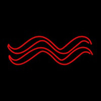 Red Aquarius Logo Neontábla