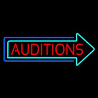 Red Auditions Arrow Neontábla