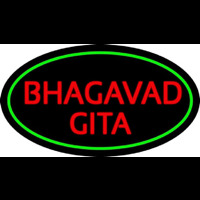 Red Bhagavad Gita With Border Neontábla