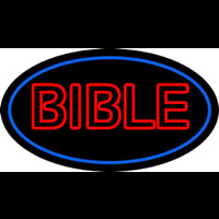 Red Bible Blue Border Neontábla