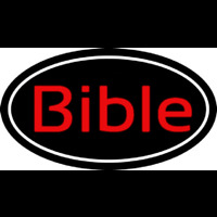 Red Bible With Border Neontábla