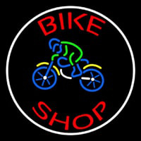 Red Bike Shop With Logo Neontábla