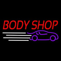 Red Body Shop Car Logo Neontábla