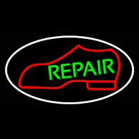 Red Boot Green Repair With Border Neontábla