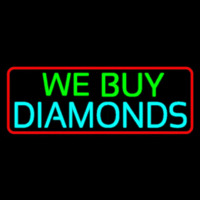 Red Border We Buy Diamonds Neontábla