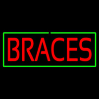 Red Braces Green Border Neontábla