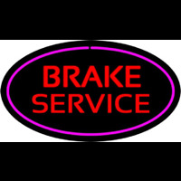 Red Brake Service Purple Oval Neontábla