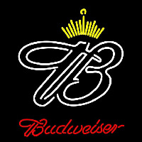 Red Budweiser Crown Beer Sign Neontábla