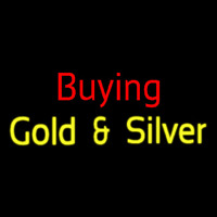 Red Buying Yellow Gold And Silver Block Neontábla