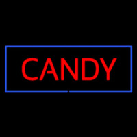 Red Candy With Blue Border Neontábla