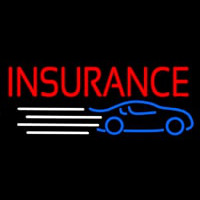 Red Car Insurance Neontábla