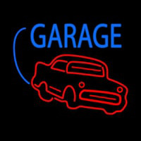 Red Car Logo White Garage Neontábla