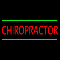 Red Chiropractor Green Lines Neontábla