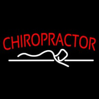 Red Chiropractor Logo Neontábla