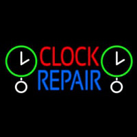 Red Clock Blue Repair Block Neontábla
