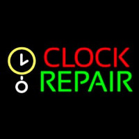 Red Clock Green Repair Block Neontábla