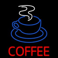 Red Coffee With Cup Neontábla