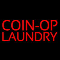 Red Coin Op Laundry Neontábla