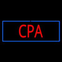 Red Cpa With Blue Border Neontábla