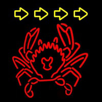Red Crab Logo Neontábla