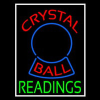 Red Crystal Ball Green Reader Neontábla